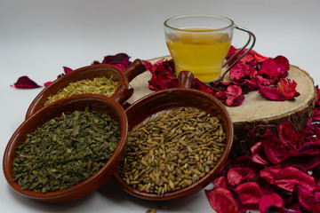 Obraz na płótnie Canvas herbs of traditional medicine