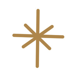Celestial element for decoration and clipart on the white isolated background.