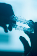 Clear dental teeth retainers