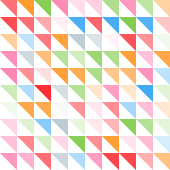 Colorful triangle seamless pattern with different colors. Vector illustration.