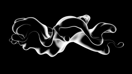 Splash fluid. 3d illustration, 3d rendering.