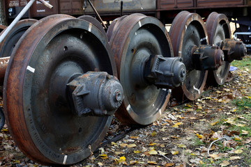 Alte Eisenbahnräder 