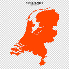 Obraz premium political map of Netherlands isolated on transparent background