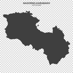 Naklejka premium political map of Nagorno-Karabakh isolated on transparent background