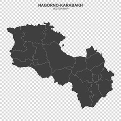 political map of Nagorno-Karabakh isolated on transparent background