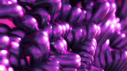 Luxury golden metal background with lines. 3d illustration, 3d rendering.