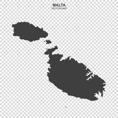 Obraz premium political map of Malta isolated on transparent background