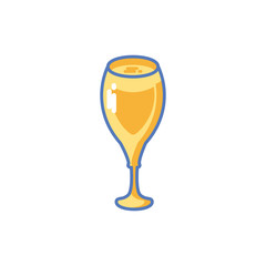 cute cup of glass flat