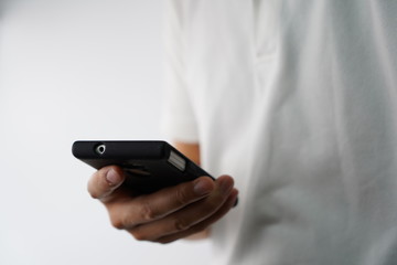 スマートフォン使用中