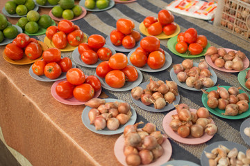 collage of fresh vegetables