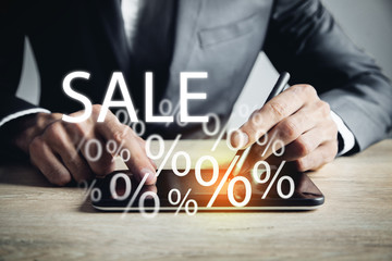 Sale percent discount % text sale.