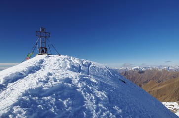 Top of mount Pizzo Tre Signori, Orobie, Italy