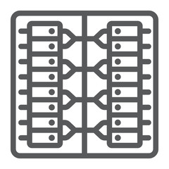 Obraz premium Server line icon, technology and system, data center sign, vector graphics, a linear pattern on a white background.