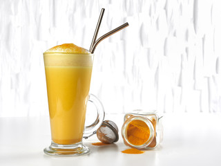 Homemade turmeric latte