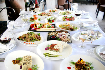 table set for dinner