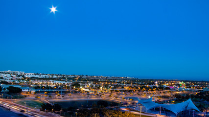 night view of the international countryside in Maspalomas