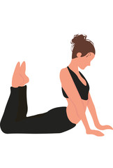 Obraz na płótnie Canvas yoga pose girl women illustration