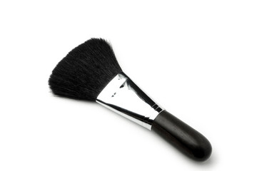 cosmetic beauty brush on white background 