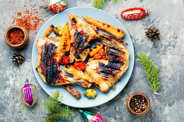 Grilled chicken legs