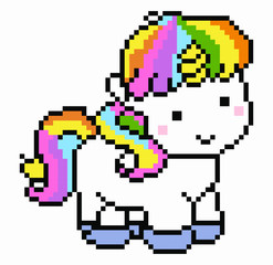 Obraz premium unicorn pixel art.