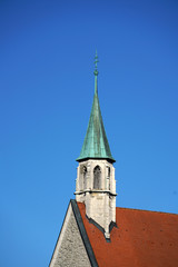 Fototapeta na wymiar Regensburg is a city in Bavaria with a very well preserved old town and many churches