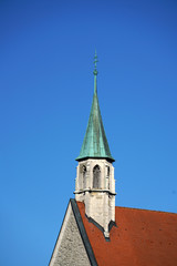 Obraz premium Regensburg is a city in Bavaria with a very well preserved old town and many churches