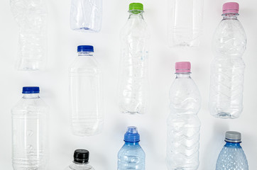 Collection of various plastic bottles