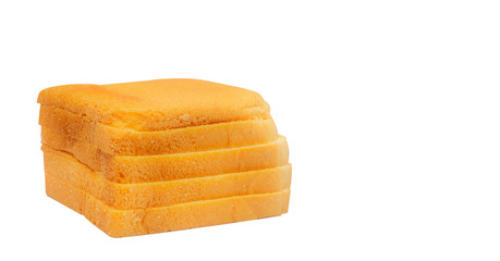 Bread sheet stack isolated on white