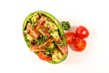 avocado salad with mixed vegetables