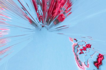 Technology and science concept abstract futuristic background. Exploding digital particles.