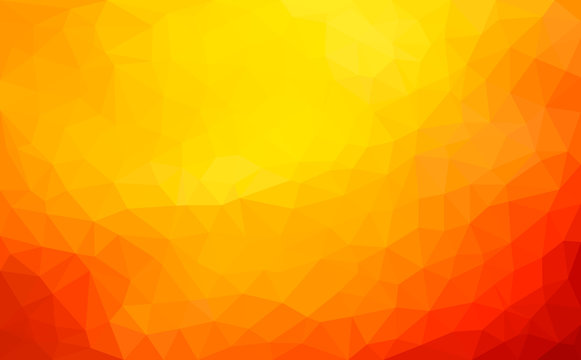 Modern dark orange abstract polygonal mosaic background. Geometric texture background in origami style. low poly style.