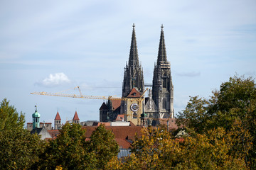 Regensburg is a city in Bavaria with a very well preserved old town and many churches