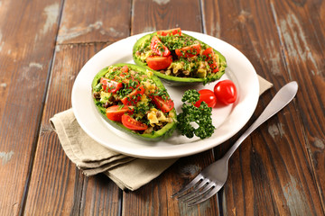 avocado salad with mixed vegetables