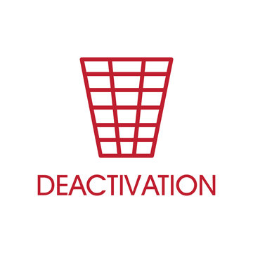 Vector Logo, Sign Of Deactivation And Inactivity Of The Account