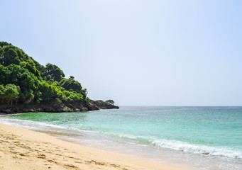 Beach of caribbean island cayo levantado