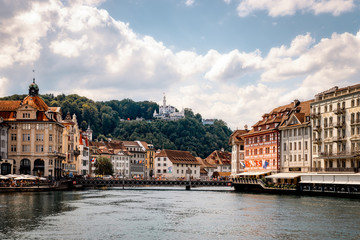 Summer panorama of Lucerne in Switzerland