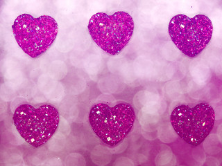 valentine's day love holiday concept hearts on abstract blurred background