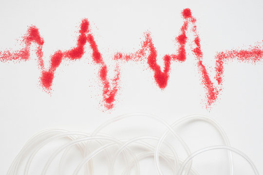 concept of medical care, heart rate, cardiograms, ECG