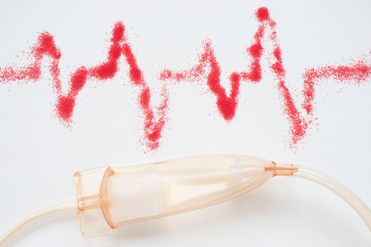 concept of medical care, heart rate, cardiograms, ECG