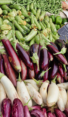 Fresh vegetables at a market stall