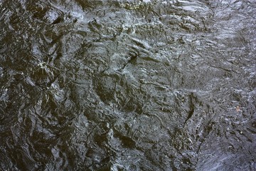 Beautiful view of the river with rain in autumn