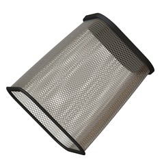 Wastepaper basket on a white background, isolate. 3D rendering of excellent quality in high resolution. It can be enlarged and used as a background or texture.