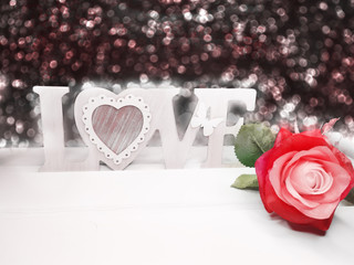 hearts and rose flower background valentine's day love