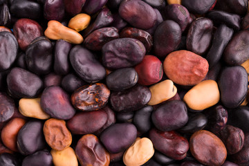 Dry beans close-up. Broad beans background.