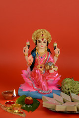 Lakshmi Pooja, an important event of Diwali Festival in India 
