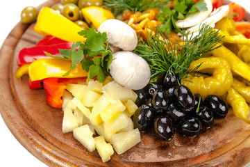 wooden board with vegetables ingredients. Concept vegetarians, homemade, food, pizza, vegan, natural food, nature