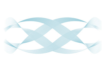 Espiral de color azul claro sobre fondo blanco.