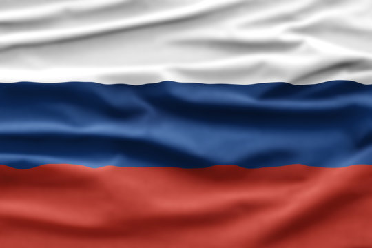 Russia National Holiday. Russian Flag background with national colors.