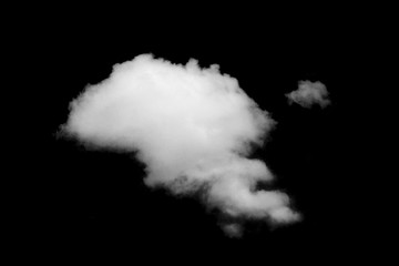 Textured cloud,Abstract black,isolated on black background