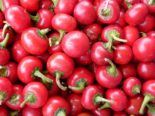 un cesto di peperoncini rossi